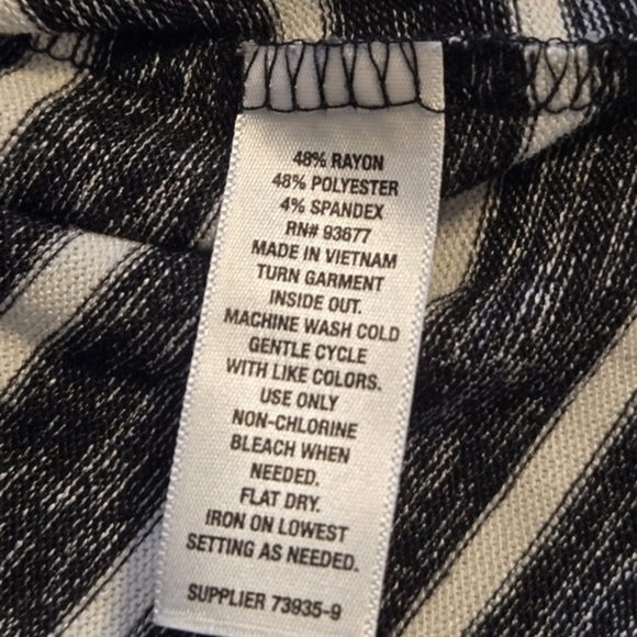 a.n.a.A New Approach Women's Dark Heather Gray Striped Cowl Neck Long Sleeve  Sm - Picture 6 of 10